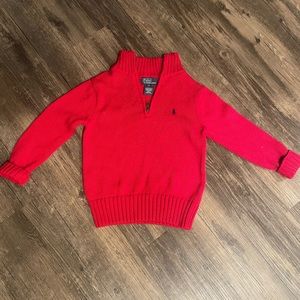 Half Zip Polo Sweater for little boys